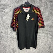 Vintage Adidas Polo Short OVERSIZED M schwarz...