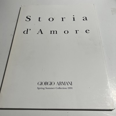GIORGIO ARMANI Storia d' Amore 1991 カタログ Rare GIORGIO ARMANI
