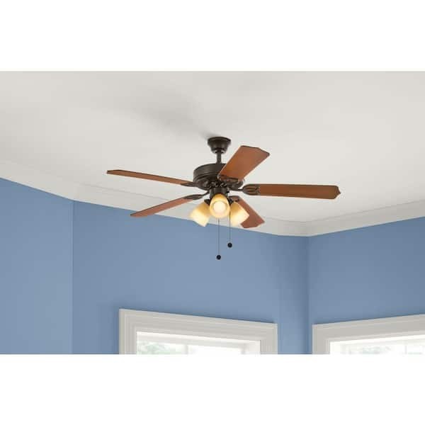 Hampton Bay Brookhurst 52 in LED Ceiling Fan Oil Rubbed Bron