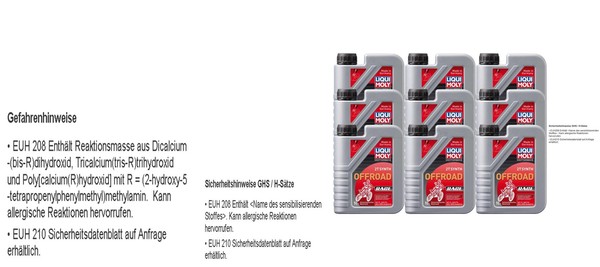 Liqui Moly 9X1 Liter Motorbike 2T Synth Offroad Race Motorrad MotoröL-image