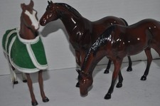 Vintage Hartland Plastics Horse Lot Brown Stallion Mare READ 
