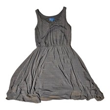 SimplyVera Vera Wang XS Petite Sleeveless Gray Midi Dress