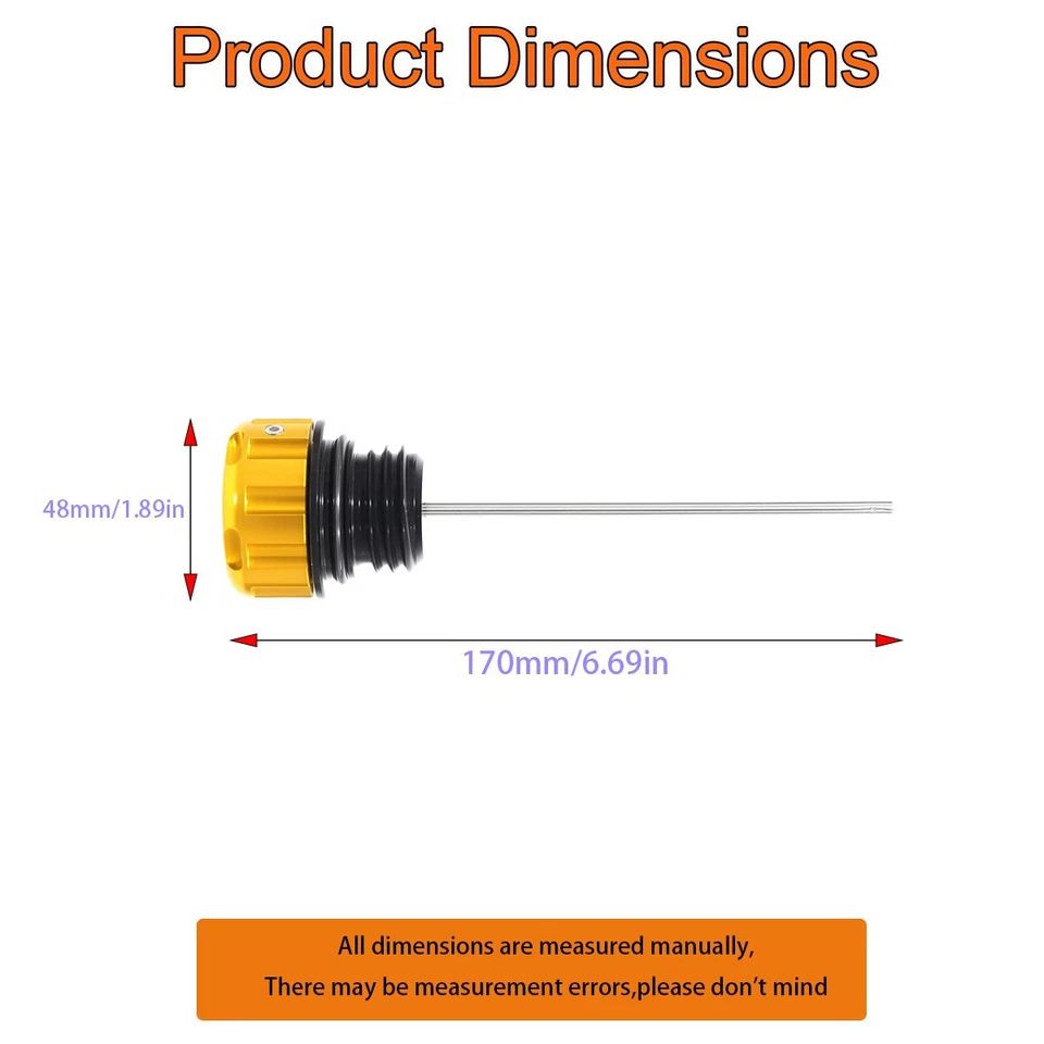 1 varilla de medición de temperatura de aceite dorada para Harley Touring Road Glide 2017-2025 FLTRX Foto 3 de 4