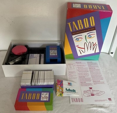 Retro Family ''Tabu'' Game Of Unspeakable Fun, MB, 1993 **Some Cards Sealed**