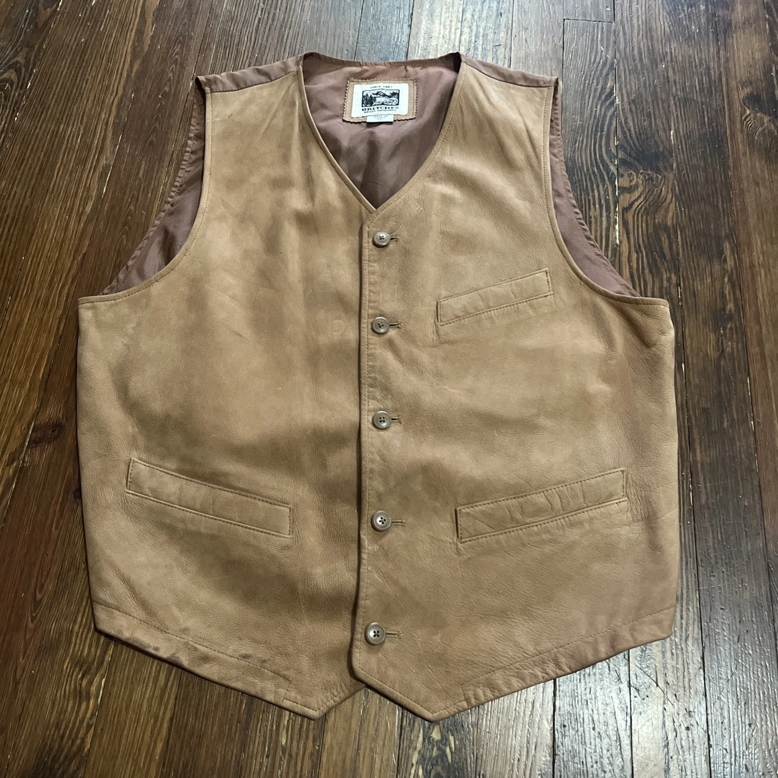 Vintage Britches Great Outdoors Leather Vest - Men’s XL