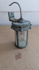 Brass Bulkhead Light – Ship’s Industrial Wall Sconce – Reclaimed Marine Lamp. AC