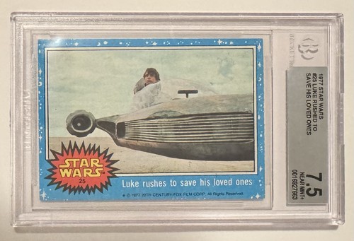 1977 Topps Star Wars #25 Luke rushes to save his loved ones
