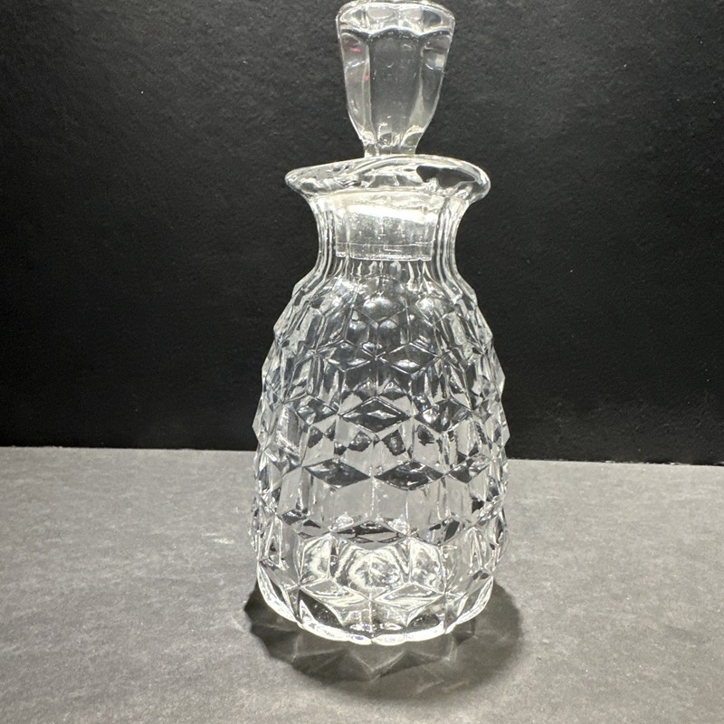 Hard To Find Vintage 1940's Fostoria American Crystal Catsup bottle With Stopper