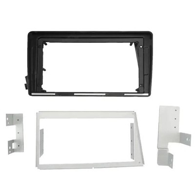 9'' 2-Din Dash Radio Bezel Fascia Panel Trim For SsangYong Actyon Kyron 2005-2011