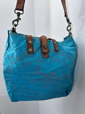 Campomaggi Tasche Türkis Canvas