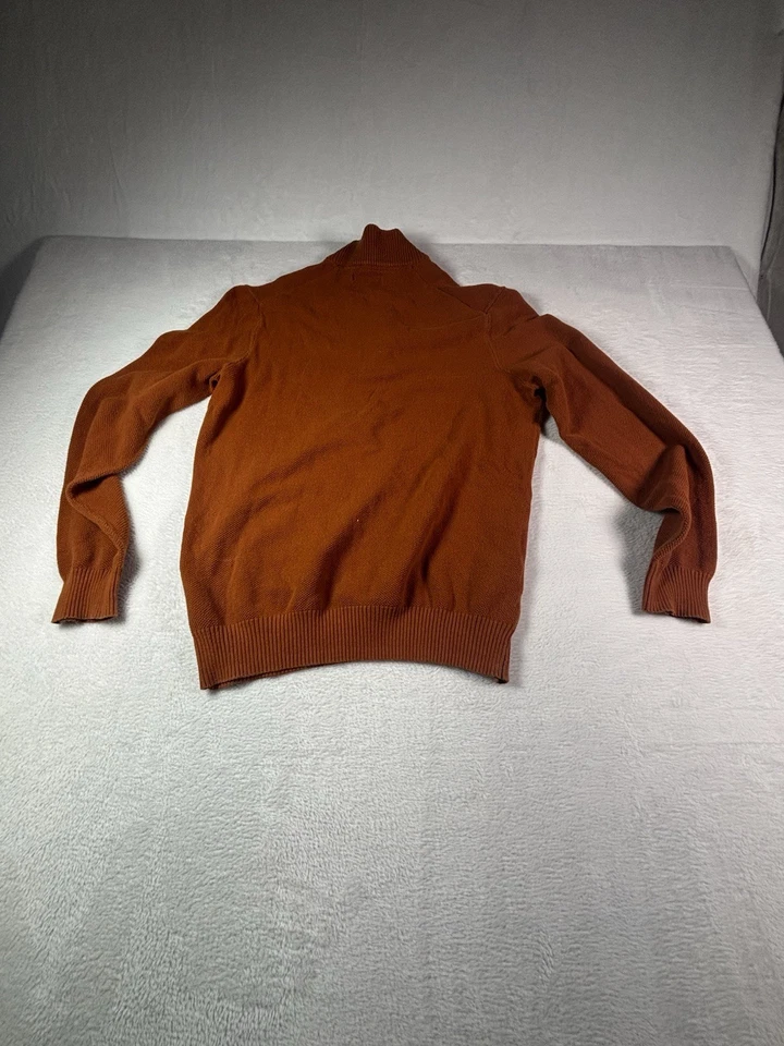 Suéter de manga larga Club Room 100 % cachemir borgoña 1/4 cremallera para hombre grande Foto 2 de 4