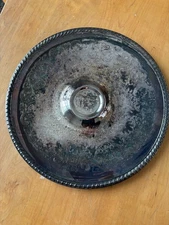 Vintage International Silver Co Plated Serving Platter Chips and Dip Tray 12 in