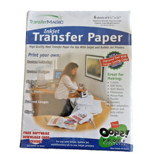 6 Sheets Hand Iron Transfer Paper for Colored, Light Weight Fabrics Inkjet