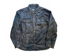 Harley Davidson genuine goatskin leather shirt jacket, black, 1990s, XXL