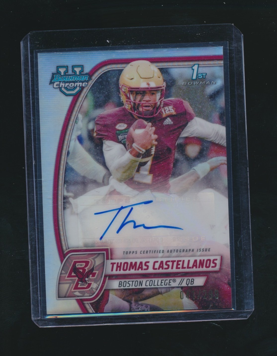 THOMAS CASTELLANOS 2024 BOWMAN CHROME U 1ST REFRACTOR RC AUTO PARALLEL 041/299