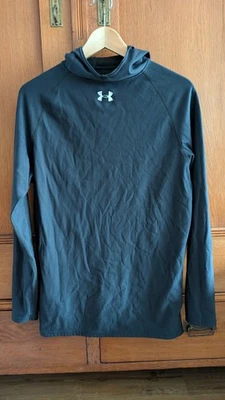 Unser Armour Herren Laufshirt Cold Gear Mit Kapuze Schwarz XL - Bild 1 von 2