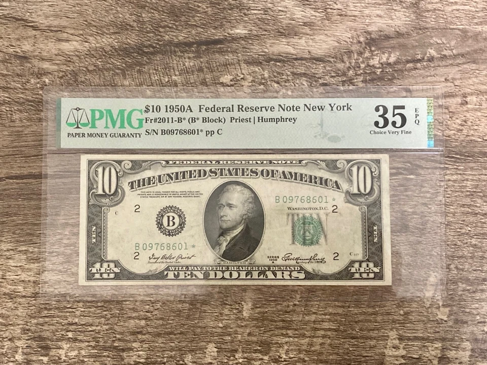 Series 1950 A 10$ Dollar Bill Federal Reserve Note Ten Dollars, Choice Very Fine - Image 2 of 3