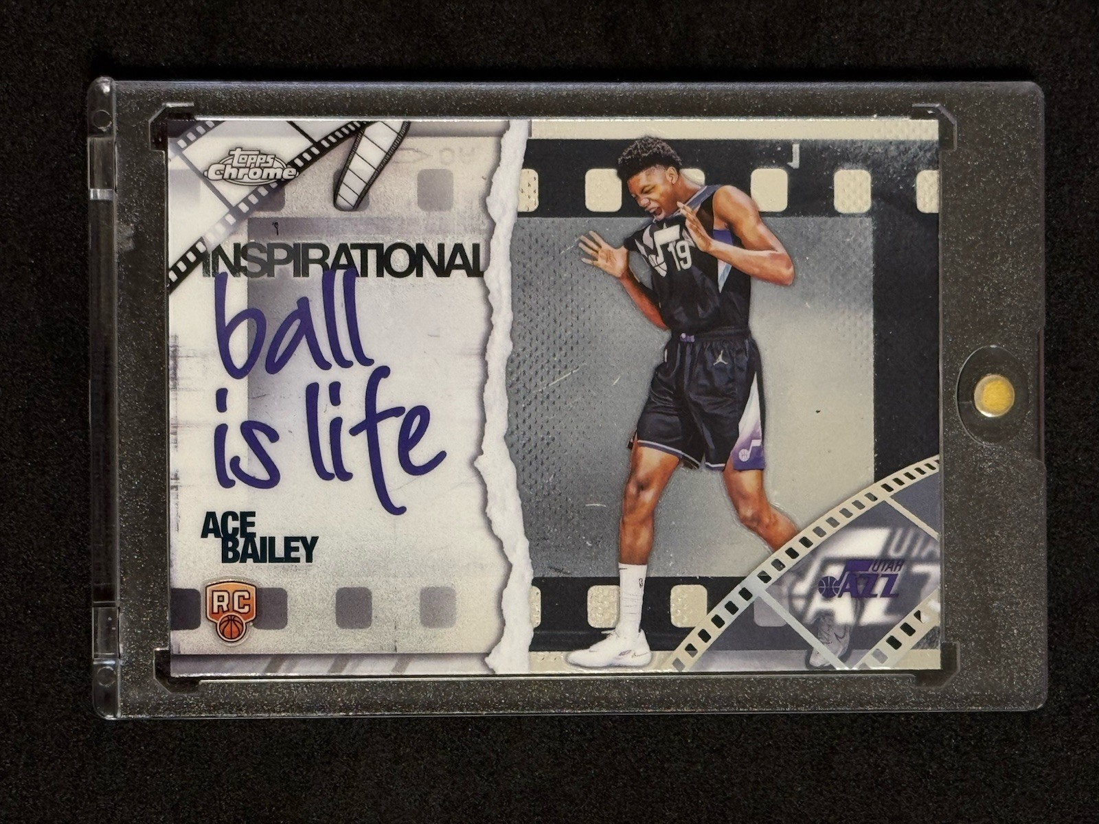 Ace Bailey RC Inspirational Ball Is Life 2025-26 Topps Chrome Basketball Jazz