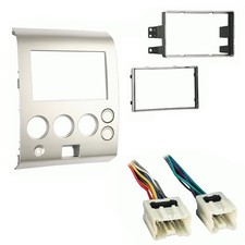 Fits Nissan Armada 04-05 w/o Climate Metra Double DIN Dash Kit w Harmony Harness