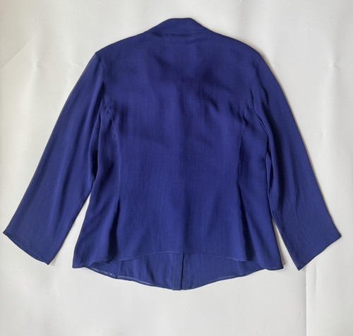 Camisa Blusa Caroline Charles Lazo de Seda - Púrpura Reino Unido 12 *inmaculada* £390 - Imagen 5 de 9