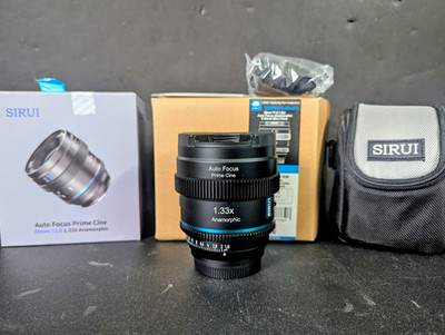 MINT - SIRUI 20mm T1.8 1.33x S35 AF Anamorphic Lens (Sony E, Blue Flares)