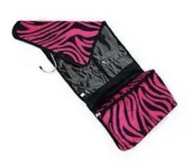Black Zebra HANGING TRAVEL COSMETIC ORGANIZER BLACK WHITE ZEBRA NWT