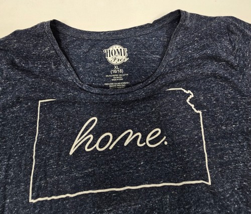 Home Free Womens Gray Graphic T Shirt Kansas Size XL (16-18) - Picture 3 of 7