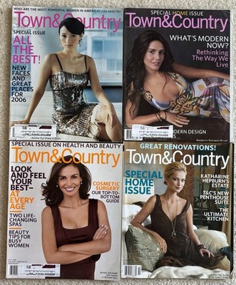 TOWN & COUNTRY MAGAZINE   2006  JANUARY  MAY  JULY  OCTOBER ISSUES