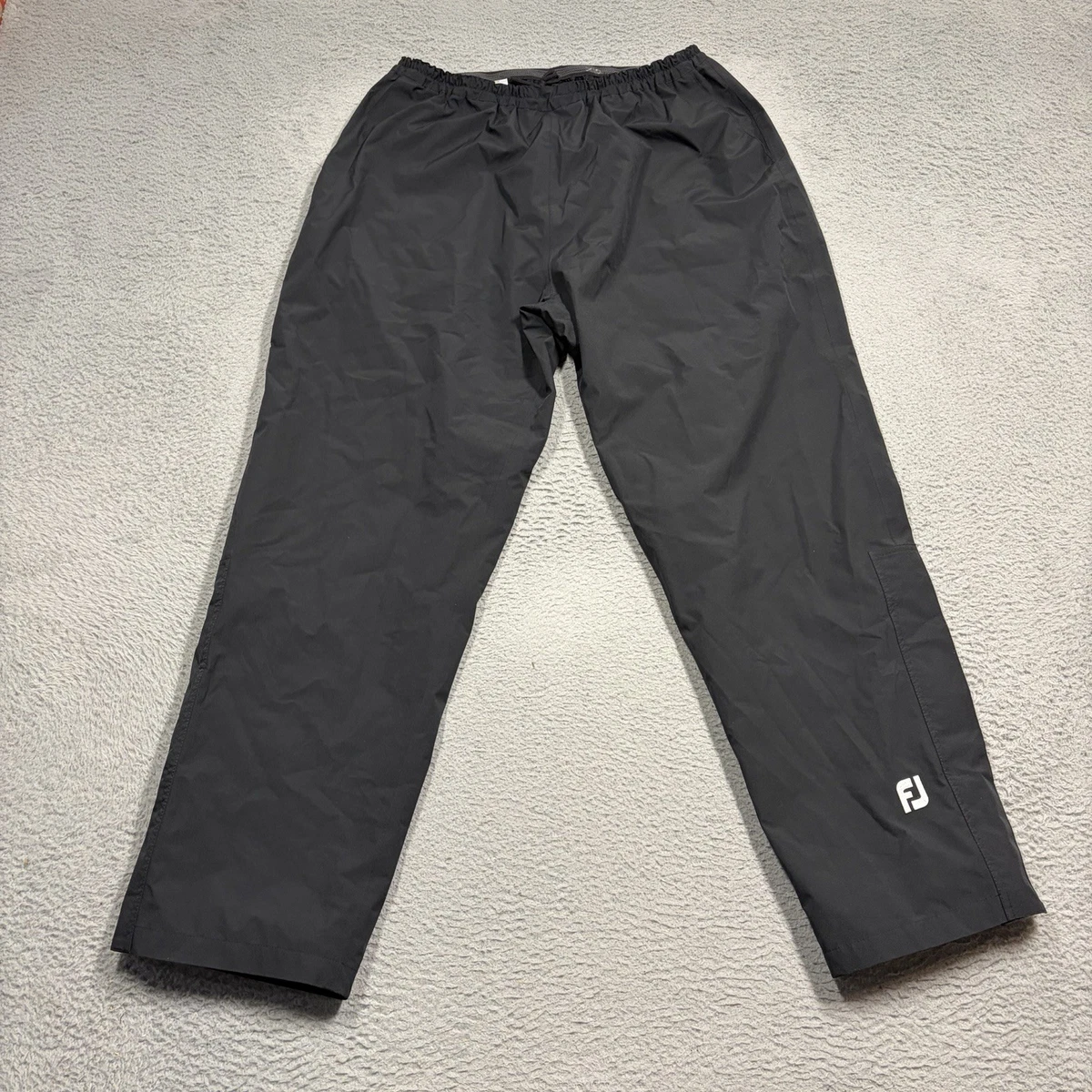Pantalon De Pluie Convertible FootJoy Dryjoys Homme - Taille L, Noir, Imperméable, Pour Golfeur