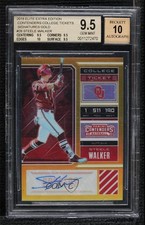 2018 Elite Extra Edition Gold Prizm 2/10 Steele Walker #SW BGS 9.5 GEM MINT hg6