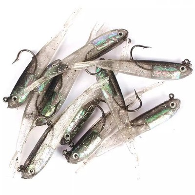10pcs Soft Fishing Lures Silicone Bait 7.5cm for Fishing Shad Swimbait Wobblers