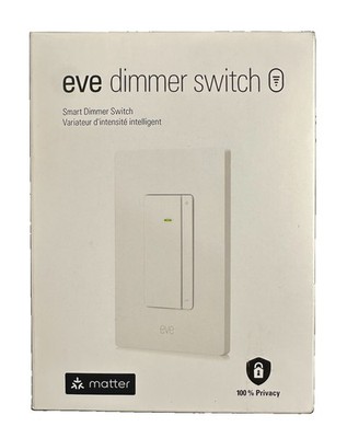 Eve Dimmer Switch (Matter) Smart Dimmer Switch, For Alexa/ Apple & Google Home