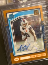 2024 Panini Clearly Donruss - Rated Rookie Keon Coleman #67 Orange Autographs...