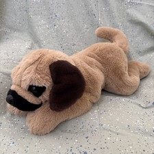 FAO SCHWARZ Lying Puggle Pug Dog Plush Soft Stuffed Animal Toy 20"
