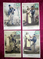 4 postcards S.I.P 1905: The beautiful gondolier
