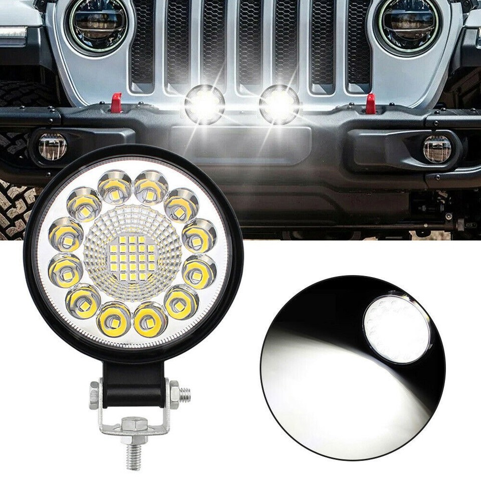 5inch Round LED Spot Light Bar Work Pods Flood Driving Fog Lamp Offroad ...