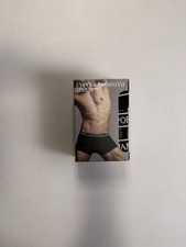 Emporio Armani Men's Boxer Shorts 3-Pack Strech Cotton Black XL New