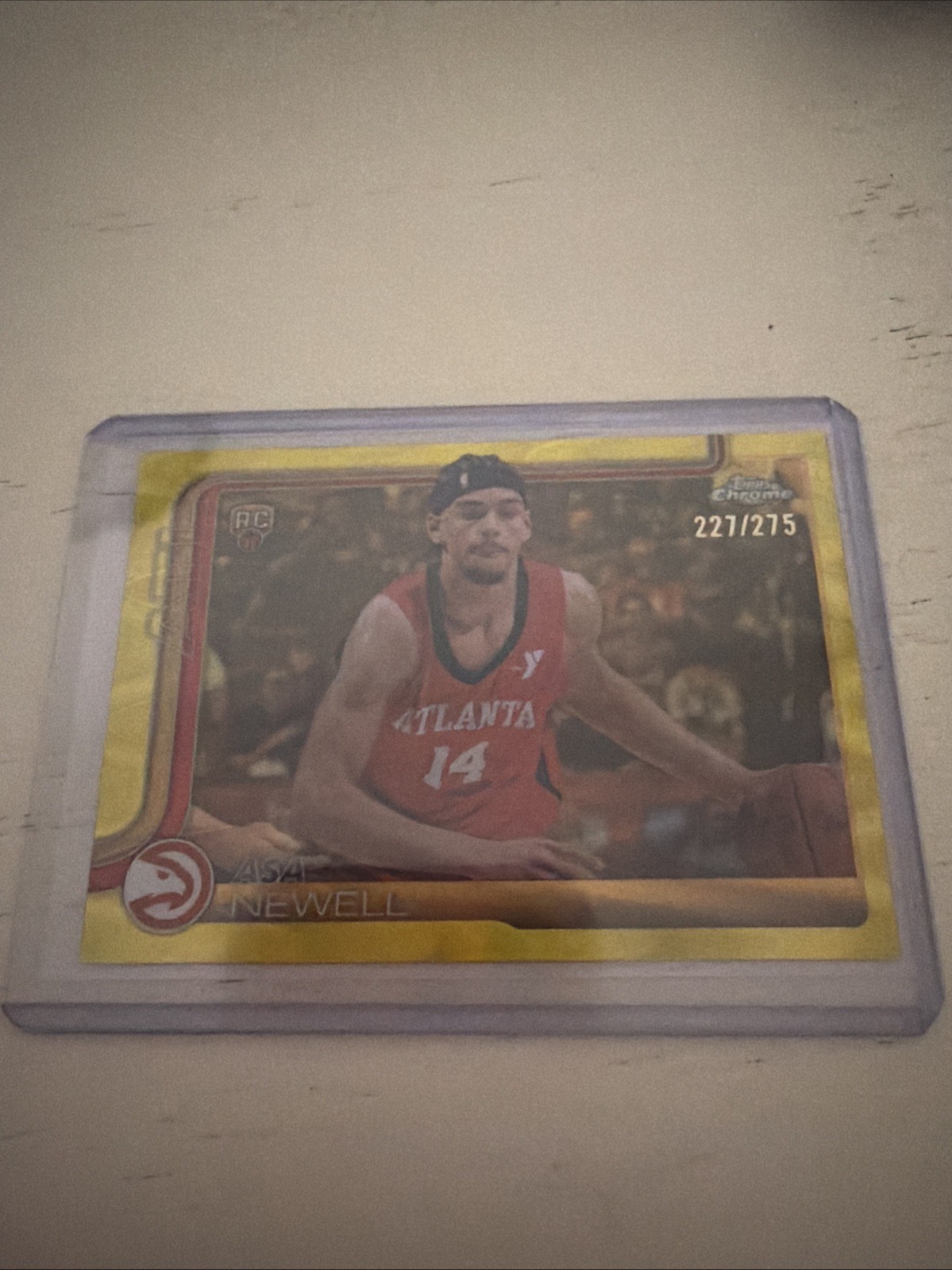 2025-26 Topps Chrome - Asa Newell #273 Yellow Refractor /275 (RC)