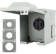 RV Power Outlet Box 50AMP 125/250 Volt NEMA 14 Anti-Theft Lockable