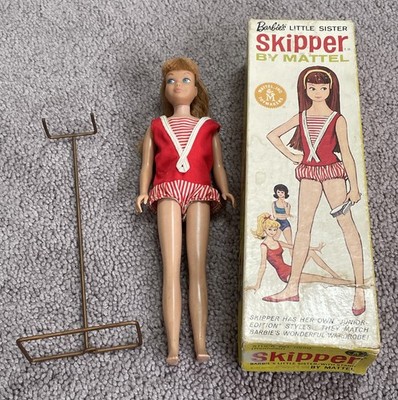 VINTAGE 1963 “SKIPPER” DOLL/REDHEAD/W/STAND & BOX | eBay