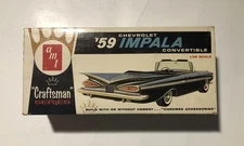 Vintage Amt 1959 Impala Convertible Craftsman Series Unbuilt In Box 1/25