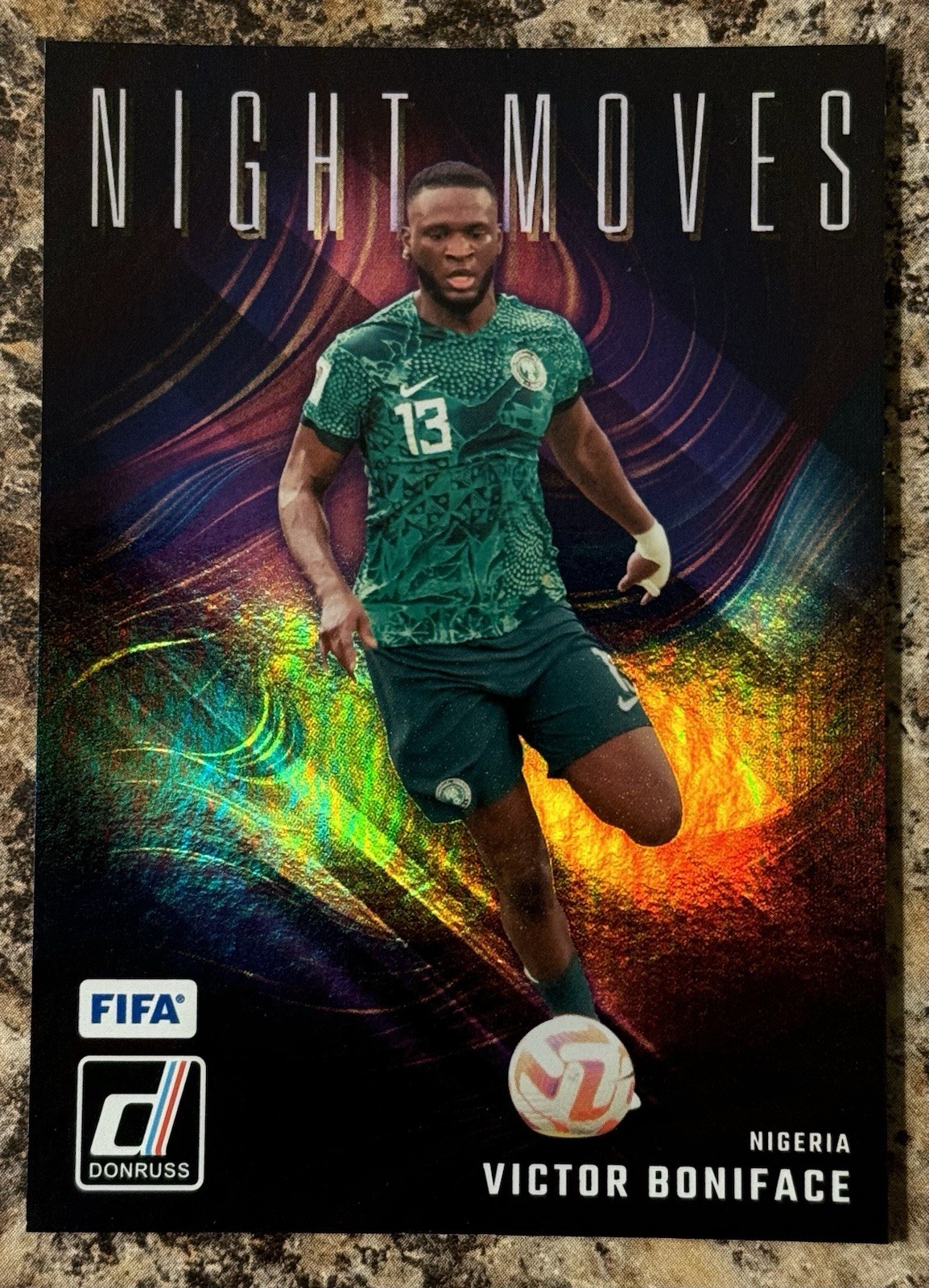 Victor Boniface 2024-25 Panini Donruss FIFA Night Moves Case Hit SP Nigeria