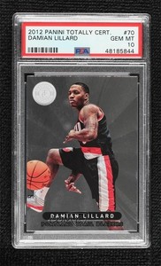 2012-13 Totally Certified Damian Lillard #70 PSA 10 GEM MT Rookie RC