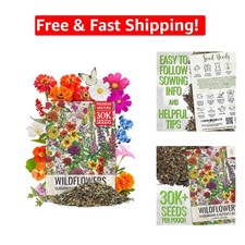 Butterfly & Hummingbird Wildflower Seed Mix - 23 Varieties, 2 Ounce Bulk Pack 197.36 per gallon