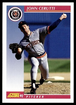 1992 Score John Cerutti Detroit Tigers #179