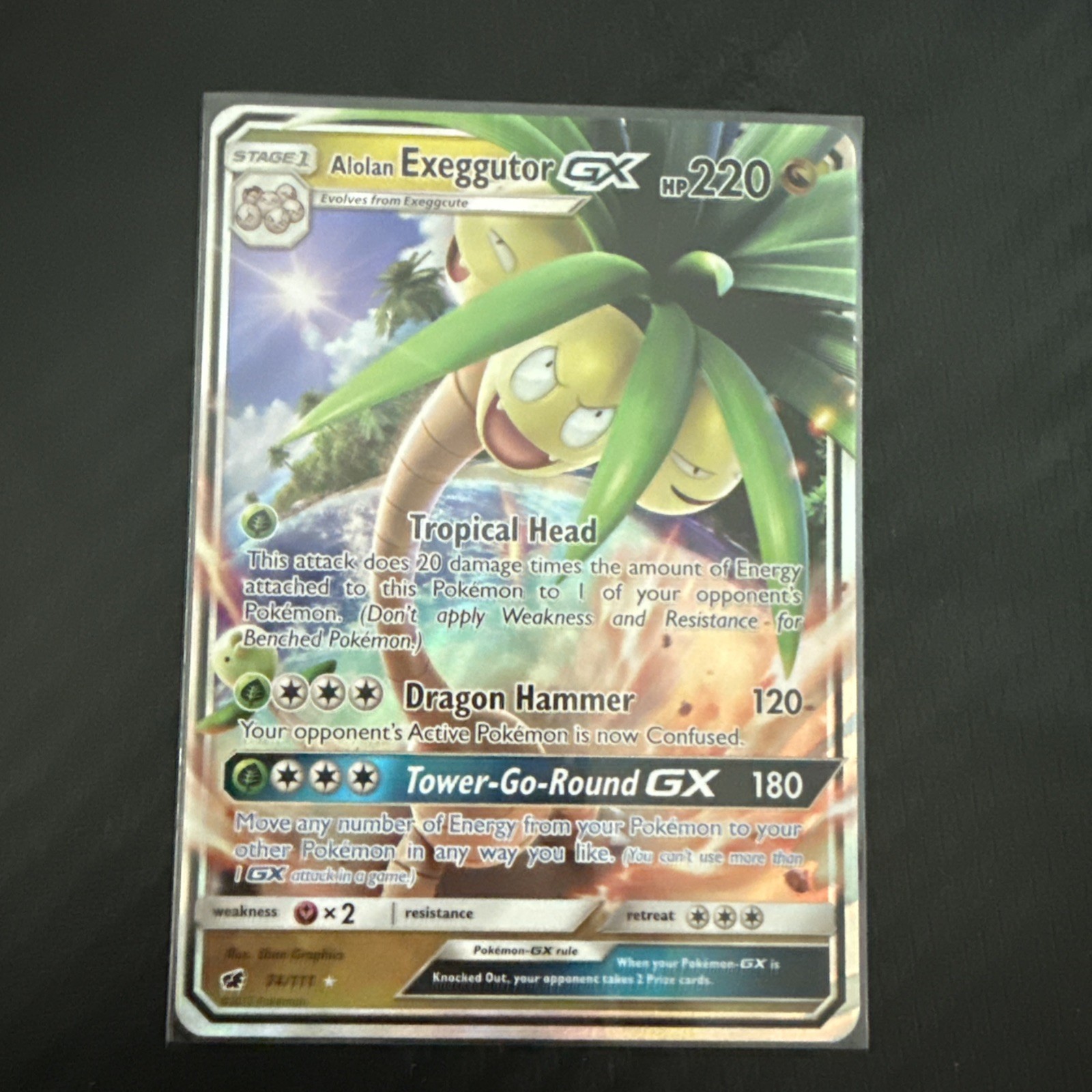 Alolan Exeggutor GX 74/111 Sm-Crimson Invasion Holo