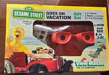 Vintage 1987 Sesame Street 3d View Master Goes on Vacation Gift Set Reels