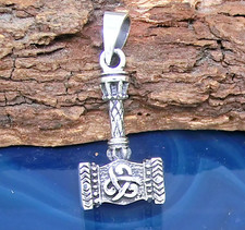 Thors Hammer Anhänger 925 Sterling Silber Triskele Mjölnir Wikinger