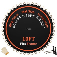 Trampoline Mat  102.8in/8.56ft Dia Mat with 60 Rings, Fits 10FT Trampoline Fra...
