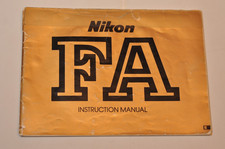 Nikon FA Instruction Manual, Original c1984, Not a Copy